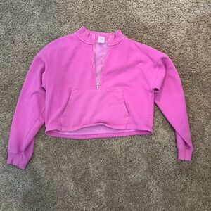 Pink quarter zip
